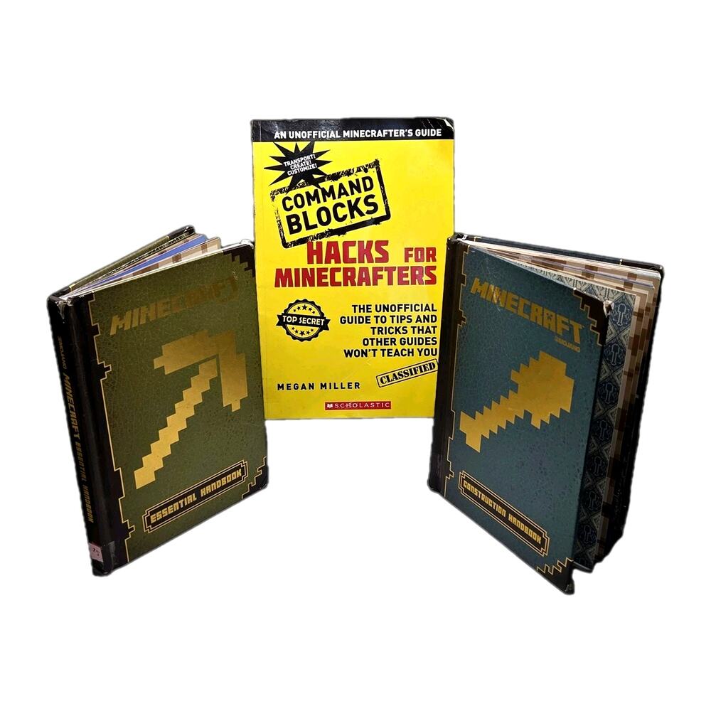 Minecraft Handbooks Hints And Hacks Books PC Commands Video Gaming Kid Friendly